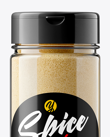 Plastic Spice Jar with Onion Powder Mockup