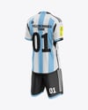 Soccer Kit Mockup - Back Half Side View