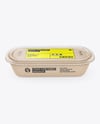 Kraft Paper Food Container in Paper Sleeve Mockup