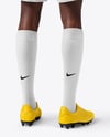 Man with Afro Hairstyle Wearing Polo Collar Jersey and Shorts Mockup