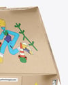 Opened Kraft Paper Food Box Mockup