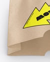 Kraft Paper Bag with French Fries Mockup