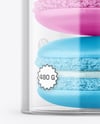Clear Plastic Tube with Macaron Cookies Mockup