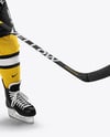 Man Wearing Full Ice Hockey Kit Mockup
