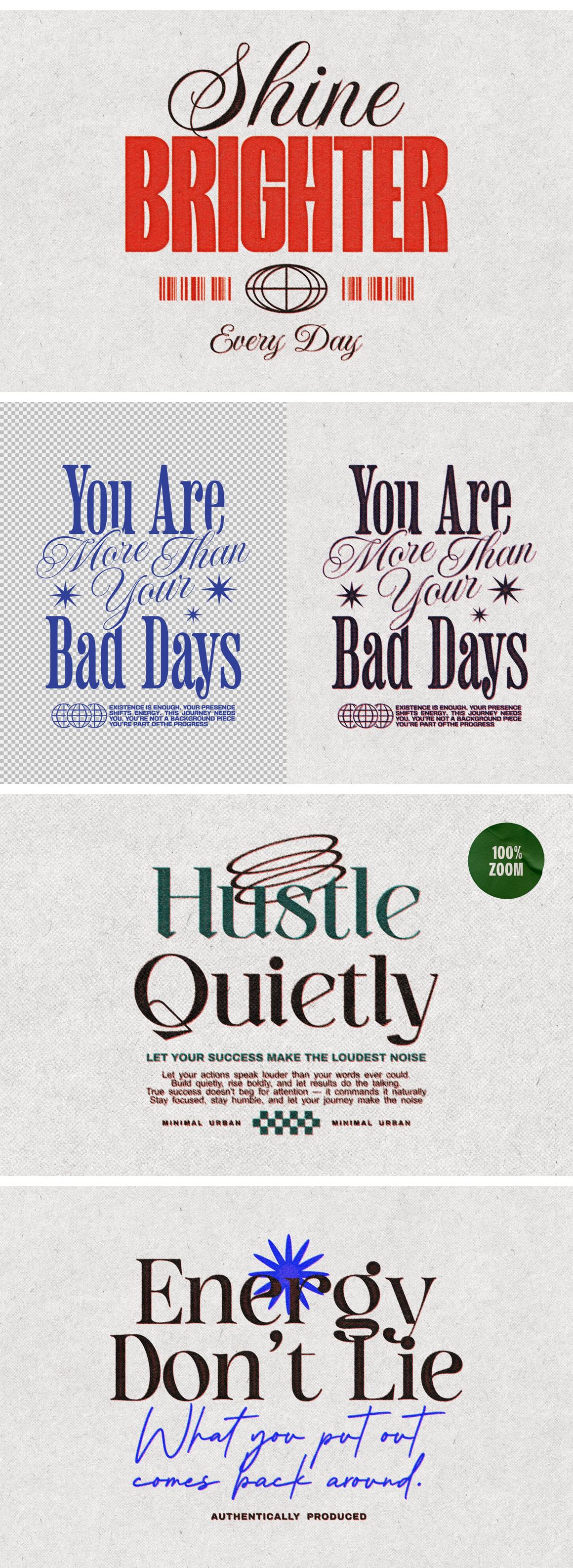 Grunge Text &amp; Logo Print Effect