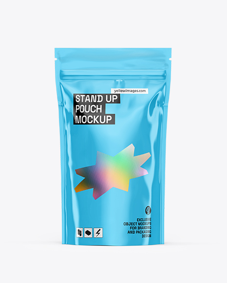 Glossy Stand-Up Pouch Mockup