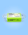 Clear Plastic Food Container in Paper Sleeve Mockup