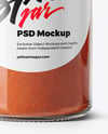 Spice Glass Jar with Sweet Paprika Mockup