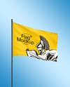 Flagpole with a Flag Mockup