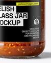 Jar with Sweet Relish Sauce Mockup