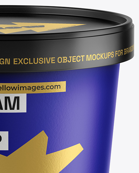 Matte Ice Cream Cup Mockup