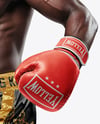 Black Man Wearing Boxing Kit Mockup