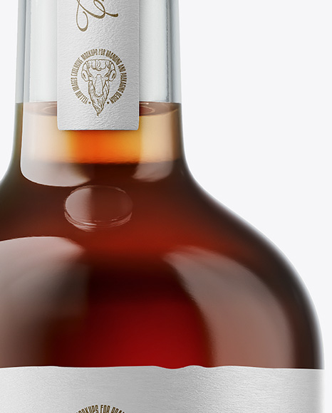 Black Rum Bottle Mockup