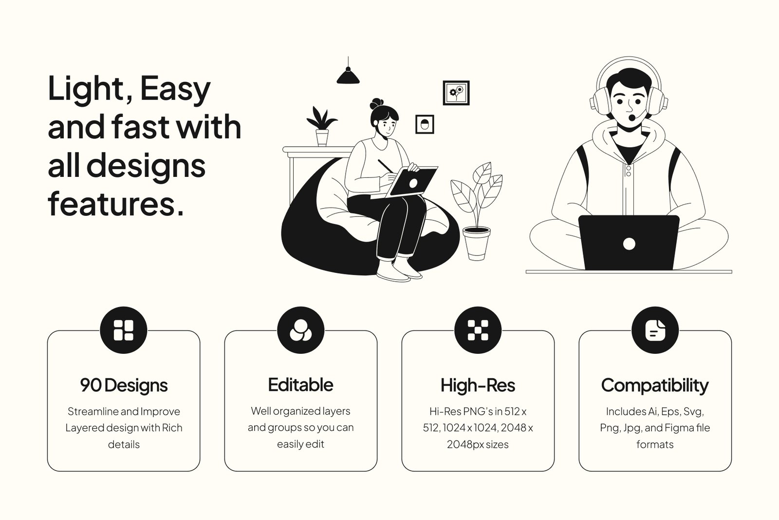 Freelance Vector Illustration Set