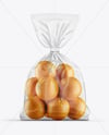 Plastic Bag With Oranges Mockup