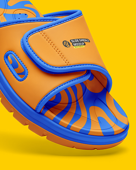 Floating Velcro Slide Sandal Mockup