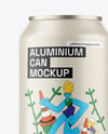 330ml Matte Aluminium Drink Can Mockup