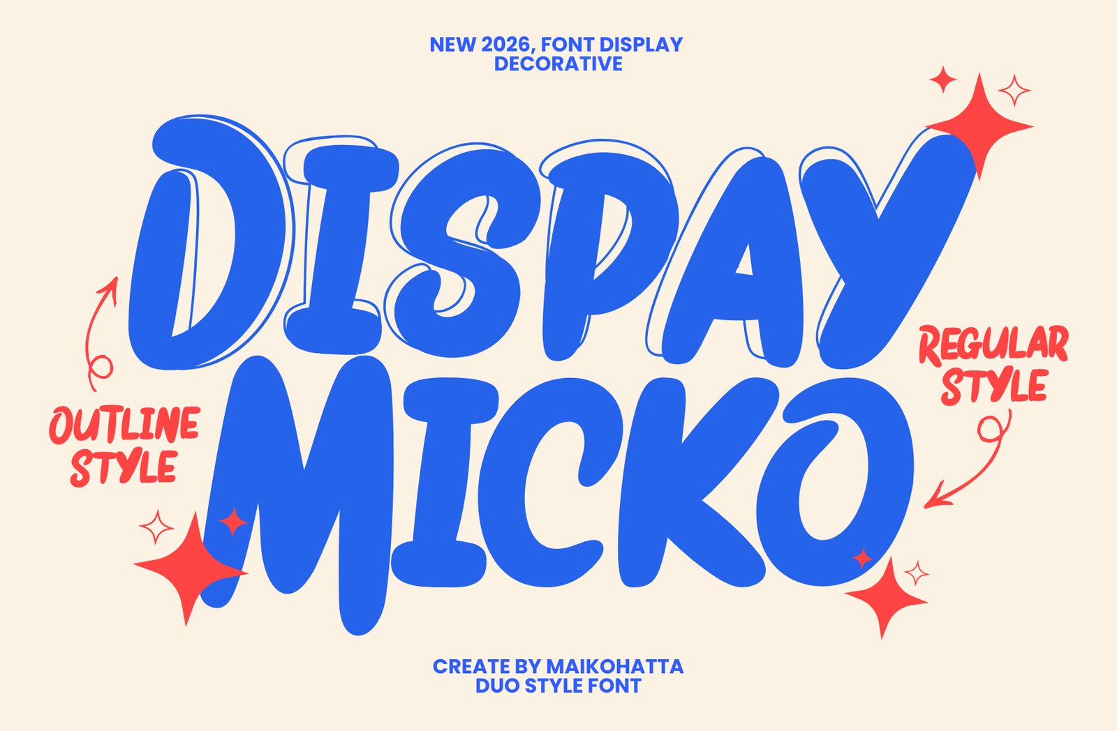 Dispay Micko – Playful Bubble Display Font