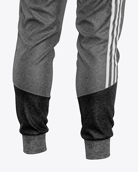 Heather Men’s Pants Mockup - Back Half Side View