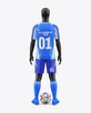 Training Short Sleeve Full Soccer Kit Mockup - Back View