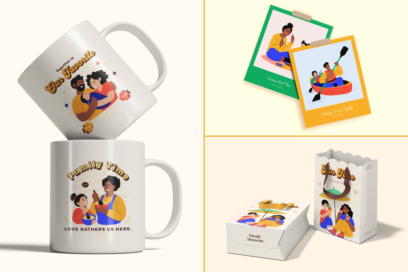 Family Illustration Art Set