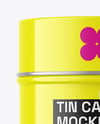 Glossy Tin Can Mockup