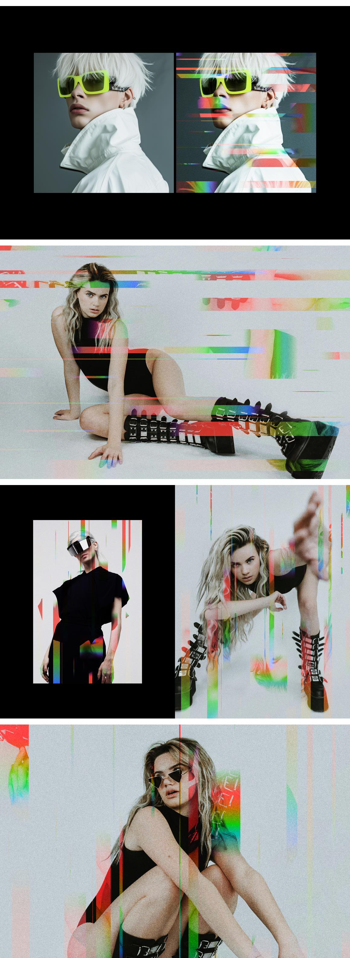 Vibrant Glitch Photo Effect