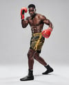 Black Man Wearing Boxing Kit Mockup