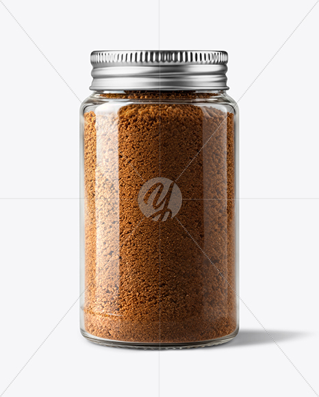 Plastic Jar with Ground Allspice Mockup