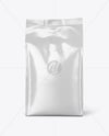 Glossy Coffee Bag with Valve Mockup
