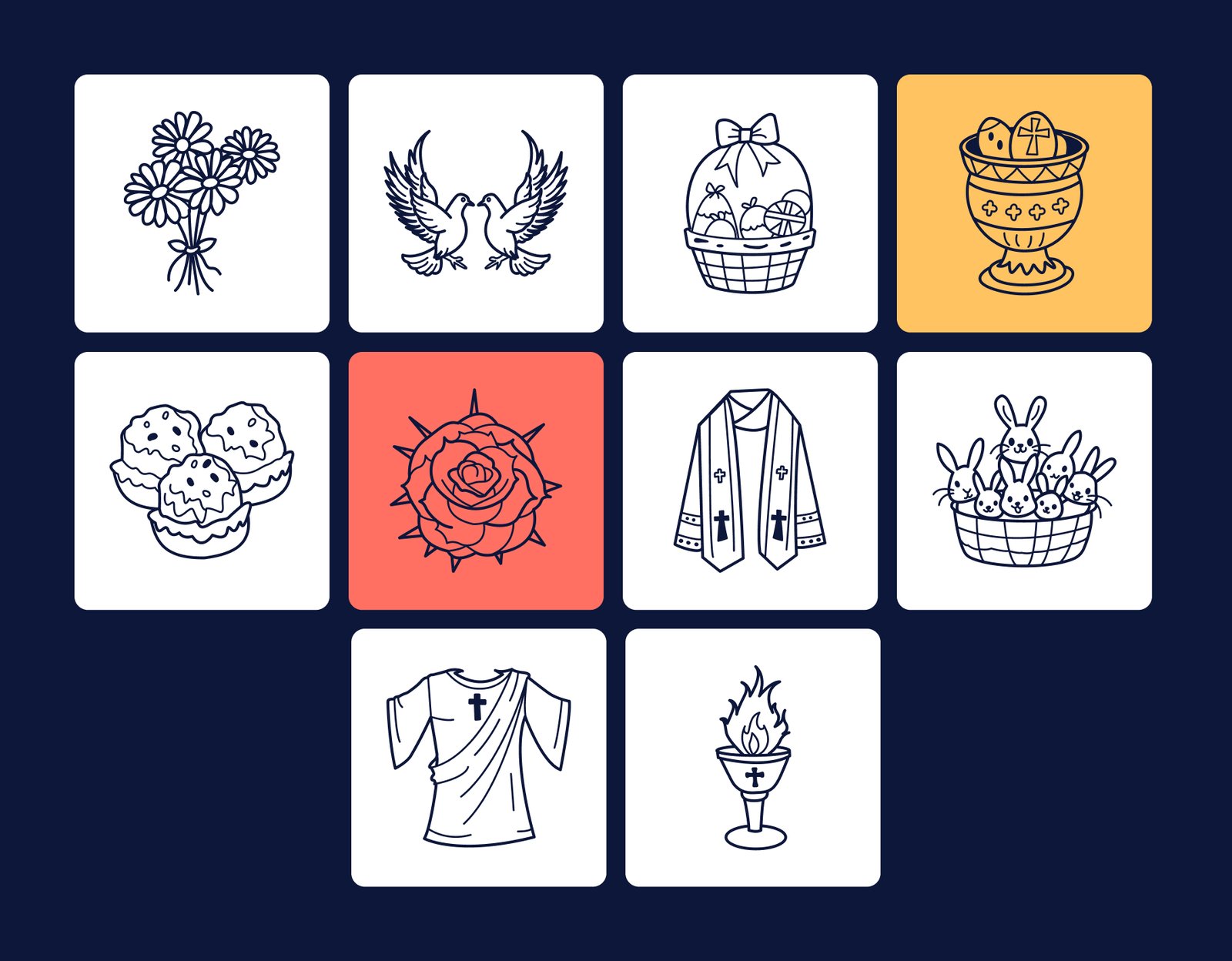 Easter Doodles Icons Pack