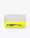 Paper Food Box with Clear Plastic Lid Mockup