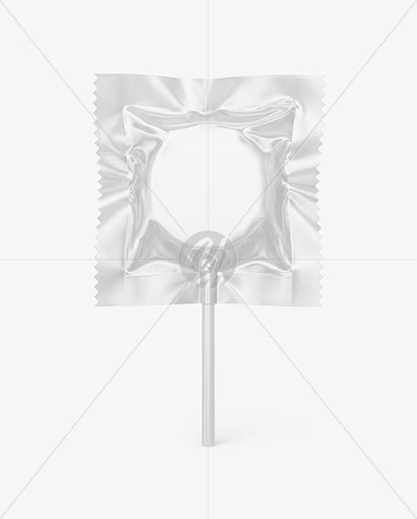 Glossy Lollipop Sachet Mockup
