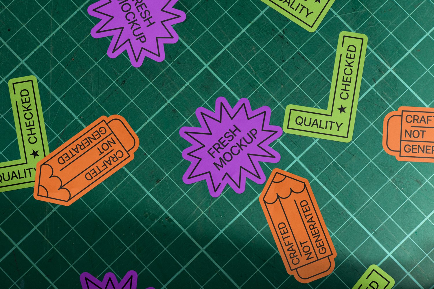 Aesthetic Sticker Mockup Bundle