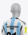 Soccer Kit w/ Mannequin Mockup - Back Half Side View