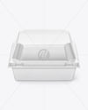 Paper Food Box with Glossy Plastic Lid Mockup
