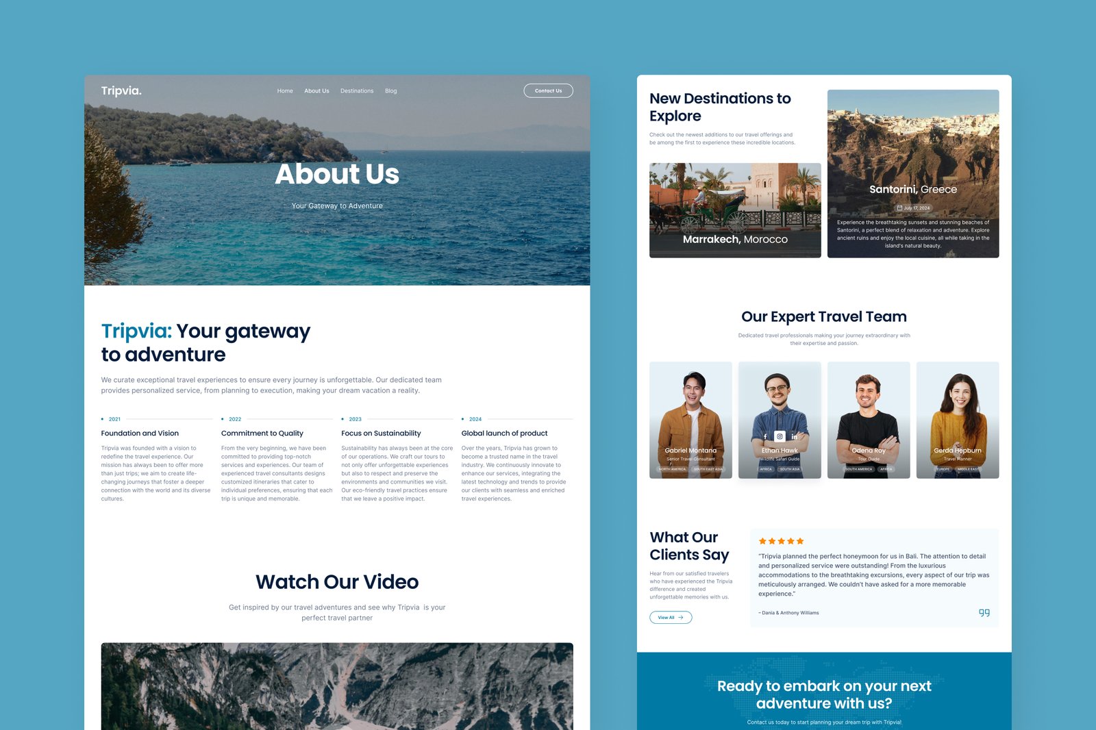 Tripvia - Travel Agency Website