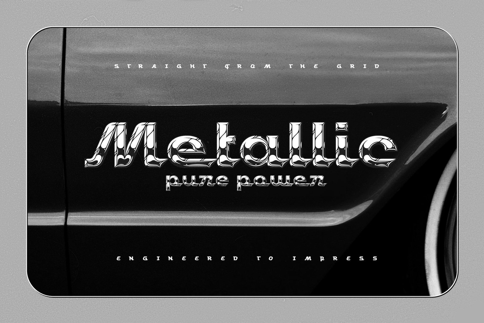 DrivEdge - Shiny Chrome Font