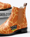 Pair of Chelsea Boots with Shoe Box Mockup