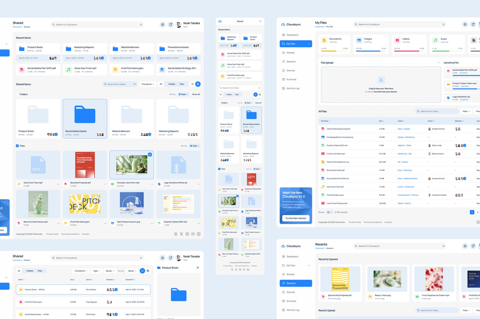 Cloudsync – Cloud Storage Management Dashboard Figma Template