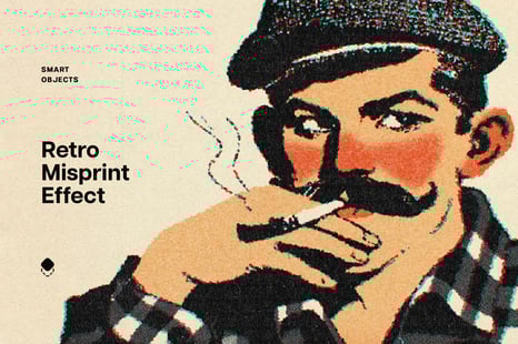 Retro Misprint Design Effect - Creative Store