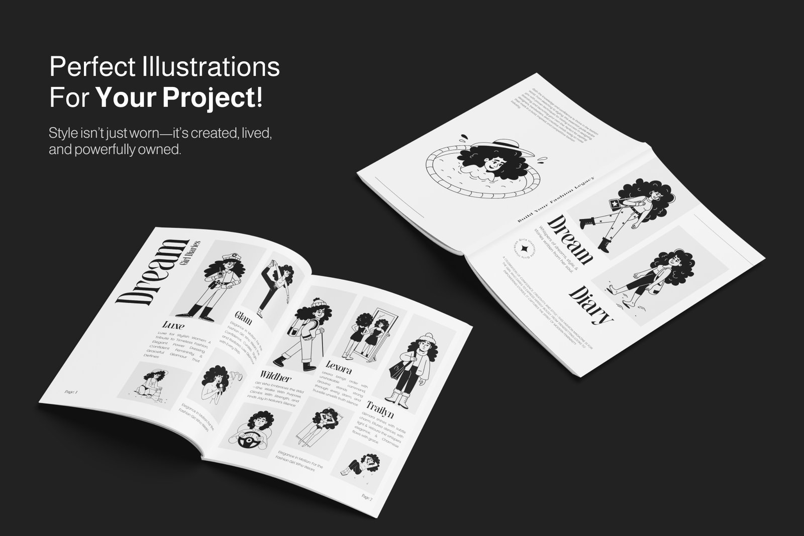 Girl Illustration Art Set