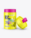 Glossy Paper Tube with Pull Tab Mockup