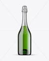 Green Glass Champagne Bottle Mockup