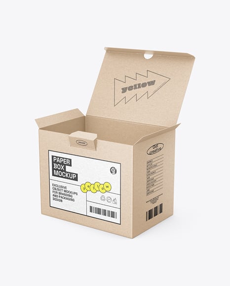 Kraft Paper Box Mockup - Blank+Paper+Box+Mockup+Image+