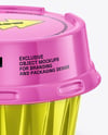 Aluminium Foil Cup with Glossy Plastic Cap Mockup