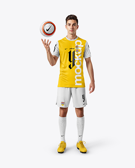 Man Wearing Full Soccer Kit Mockup - Football+Kit+Mockup+PSD+—+search+on+Behance.net