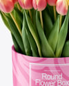 Round Flower Box Mockup