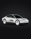 Electric RoboCab Mockup - Half Side View