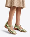 Mary Janes on Woman's Legs with Dress Mockup